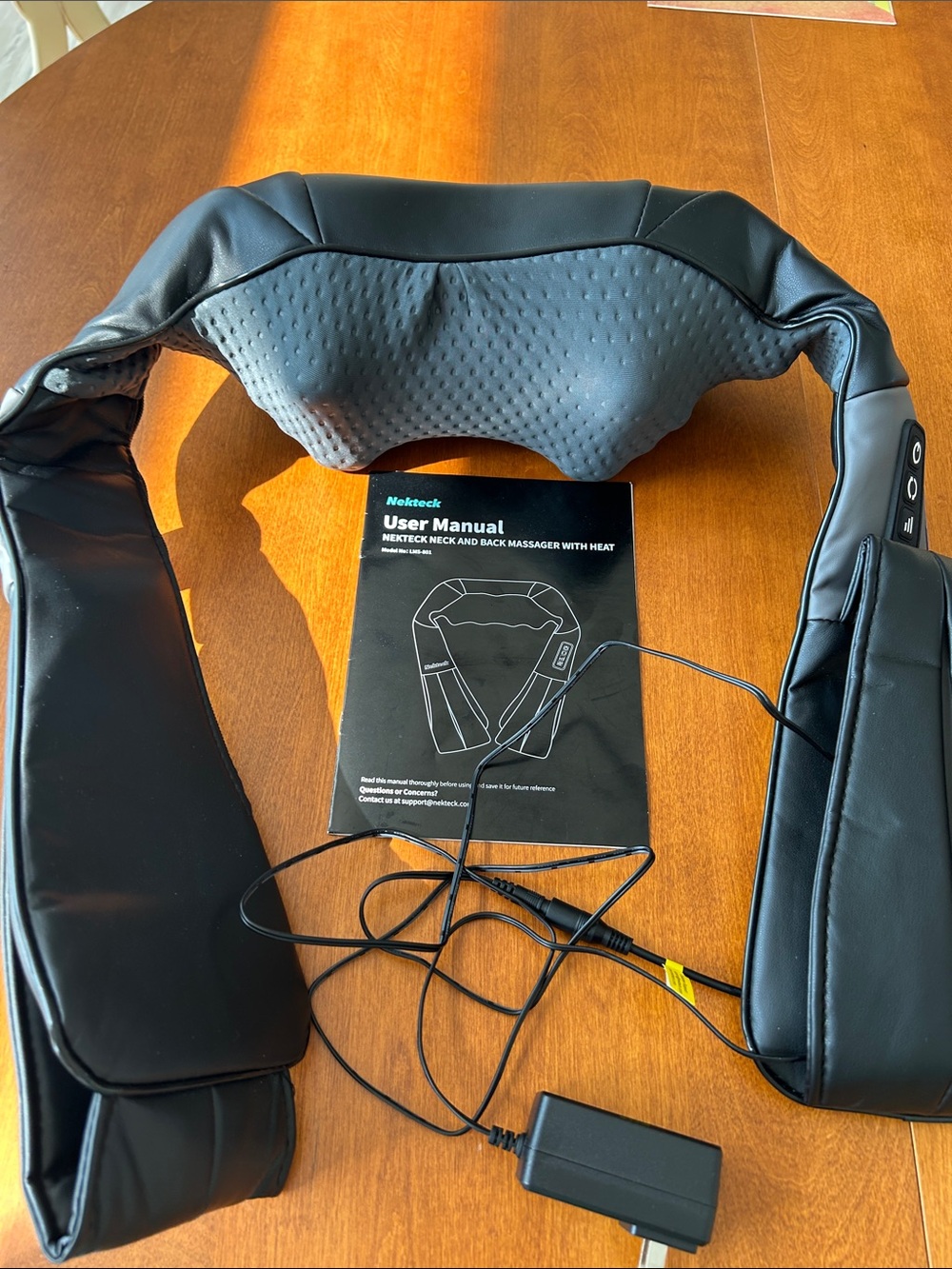 Neck and Back Massager with Heat - Black Neckteck